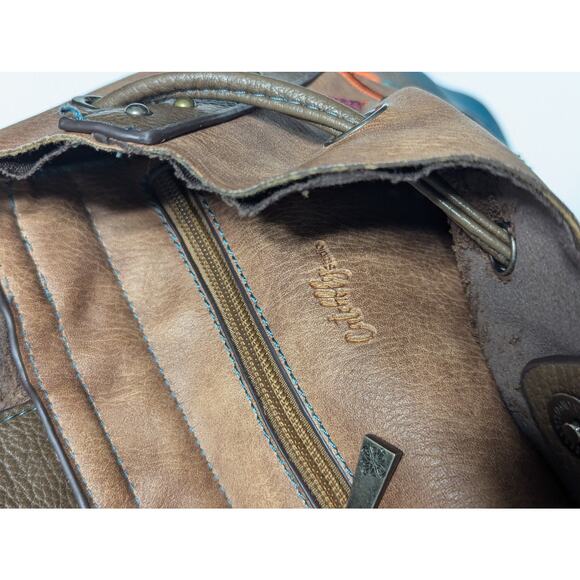 Catchfly Studio Western Leather Backpack Purse Bag Womens Southwestern Rodeo - Picture 4 of 5